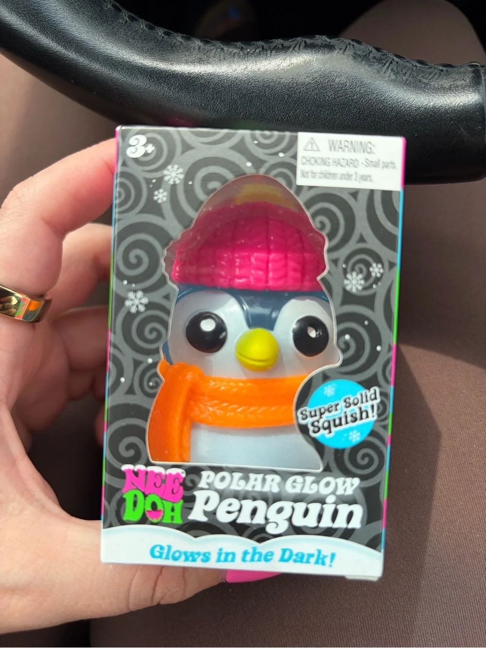 Polar Glow Penguin Plush Toy - Pink Hat & Orange Scarf